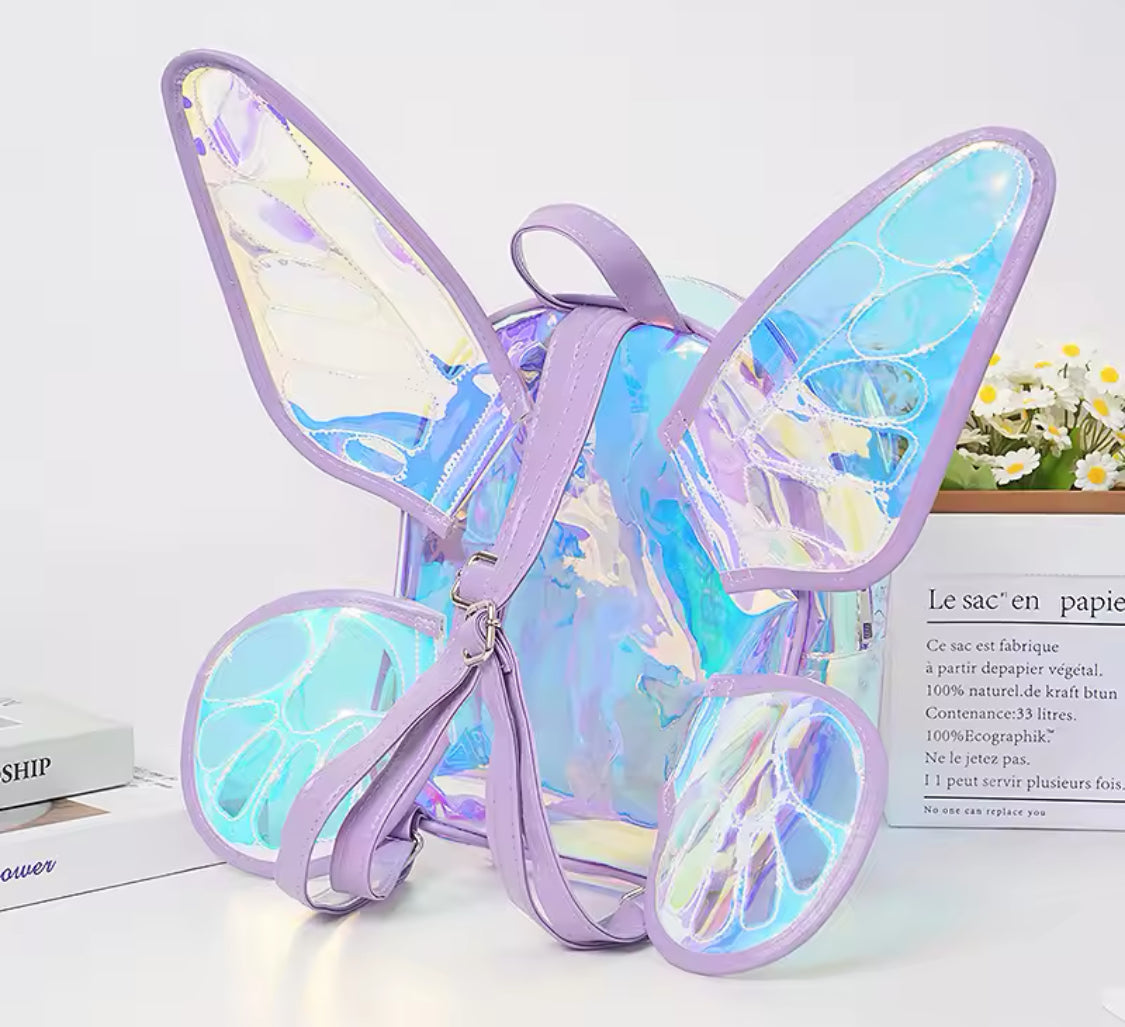 “Unicorn Wings” Kids, Transparent Trendy Backpack