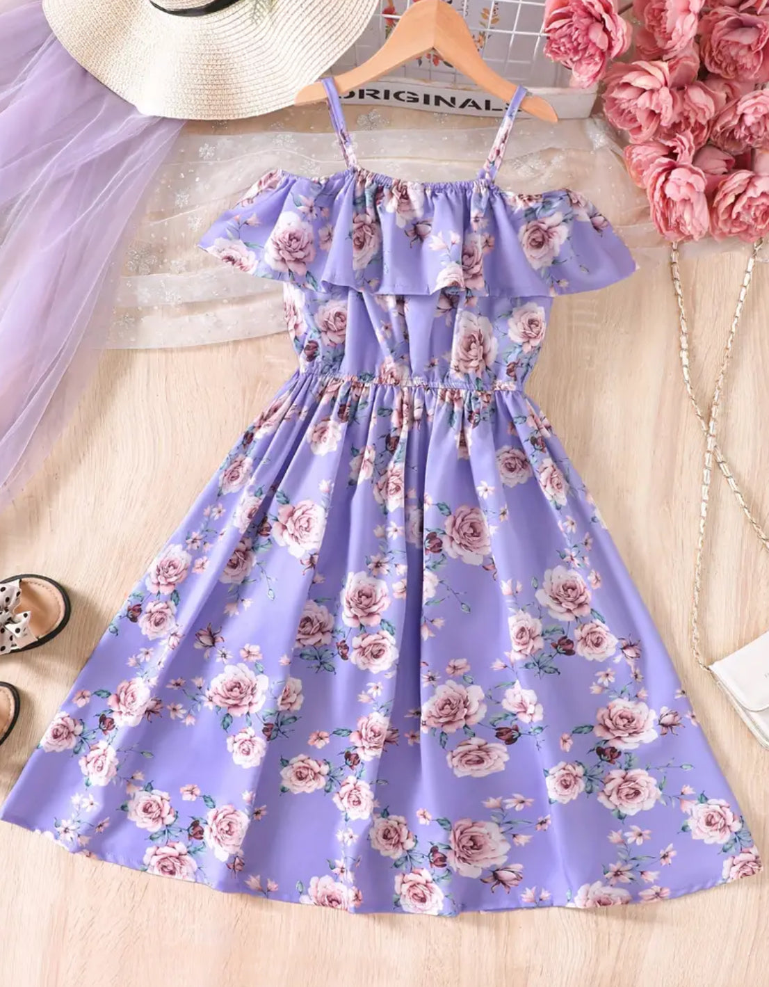 “Charming Summer” Floral Girls' Jumpsuit