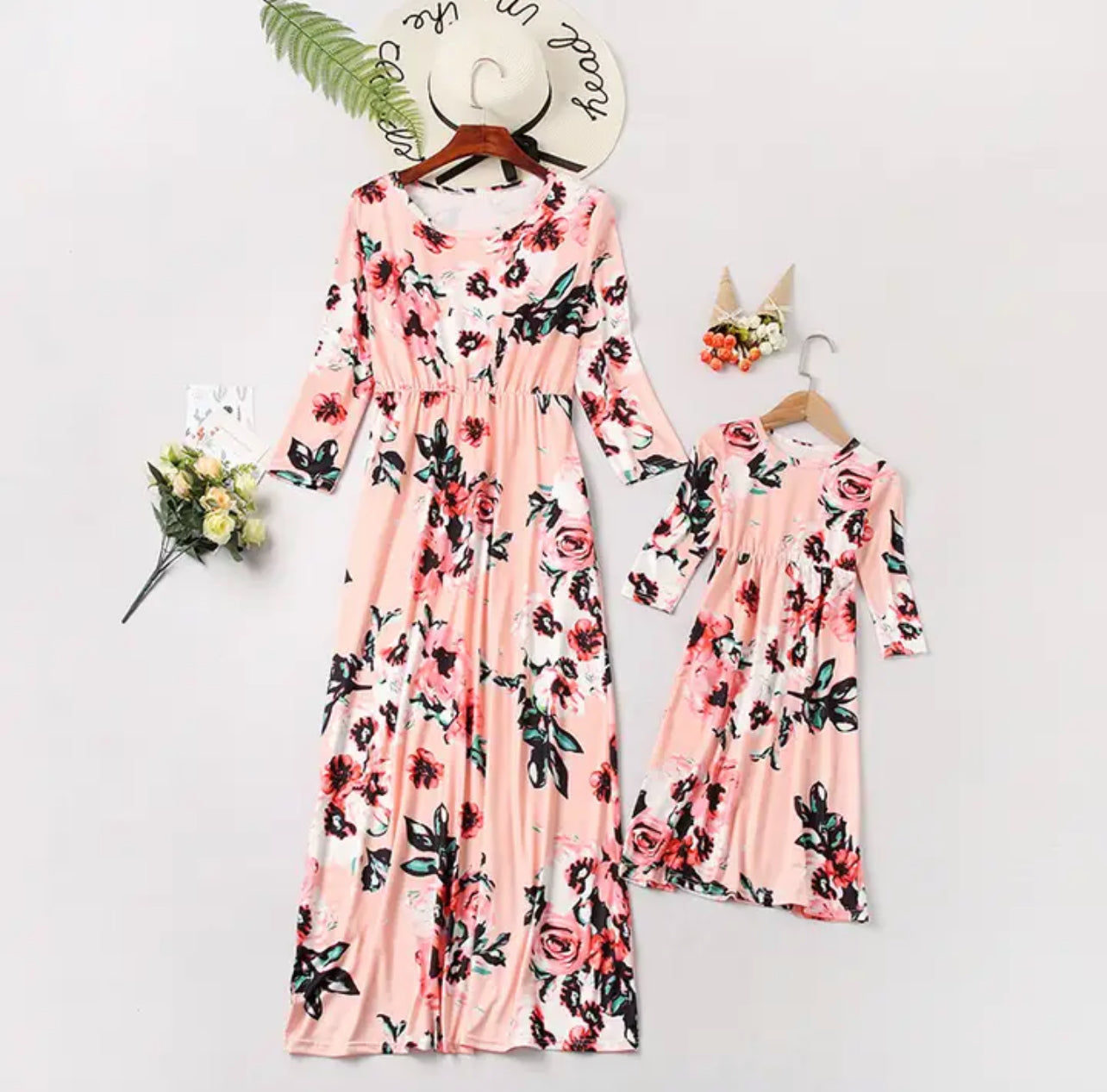 Blooms 🌷 Vestidos para mamá y yo, mangas largas