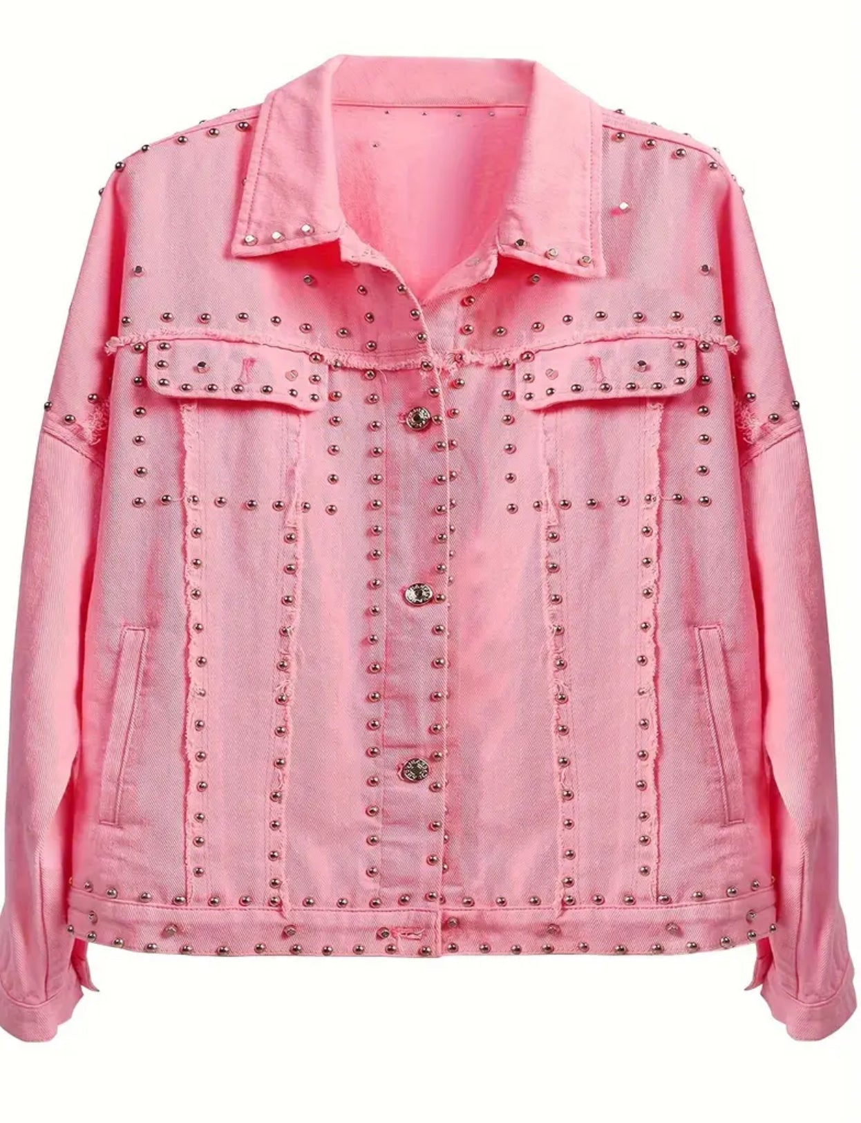 Studded Denim Jacket, Raw Detail