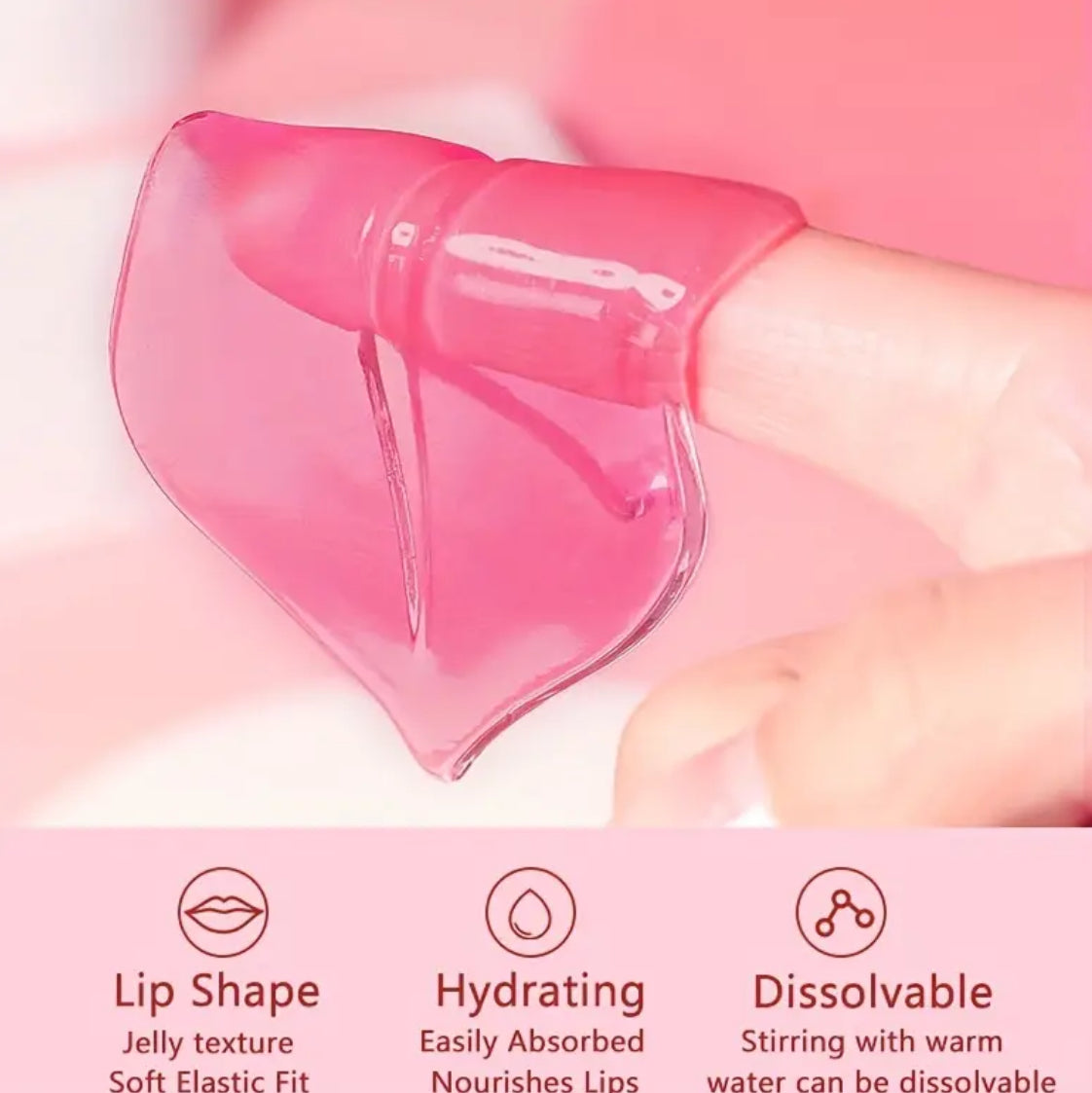 20pcs | Moisturizing Pink Crystal Under Eye Mask & Hydrating Lip Mask Sets