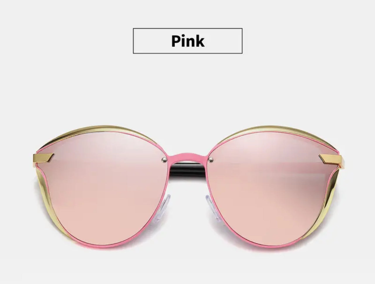 ‘ROYAL HOT’ Trendy Cat Eye Shaped Polarized Pink Blush, UV Protection, Women’s