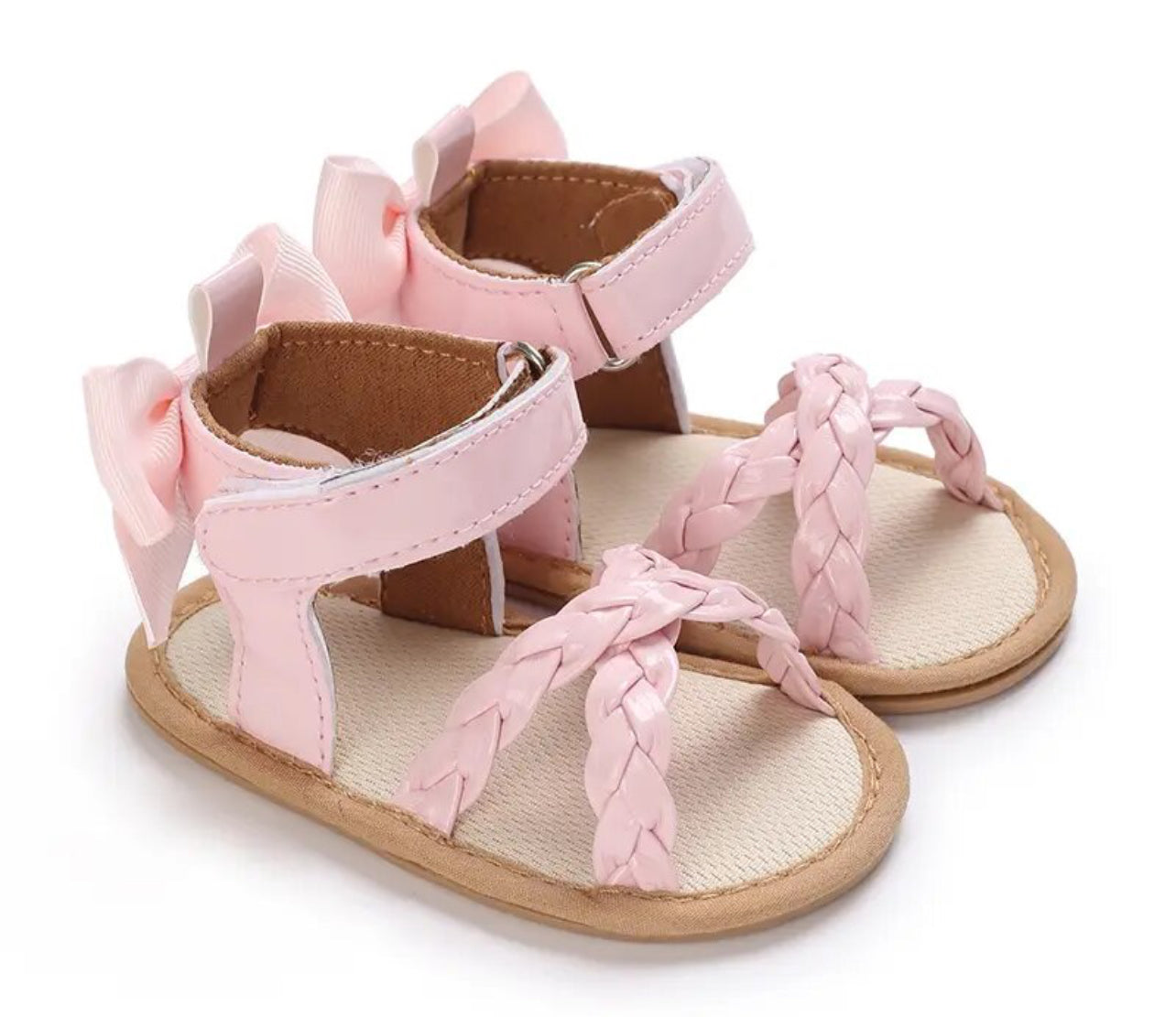 Elegant Barbie Pink Princess Baby, Soft Rubber Sole Anti slip Sandals, Glam ✨ Baby Collection