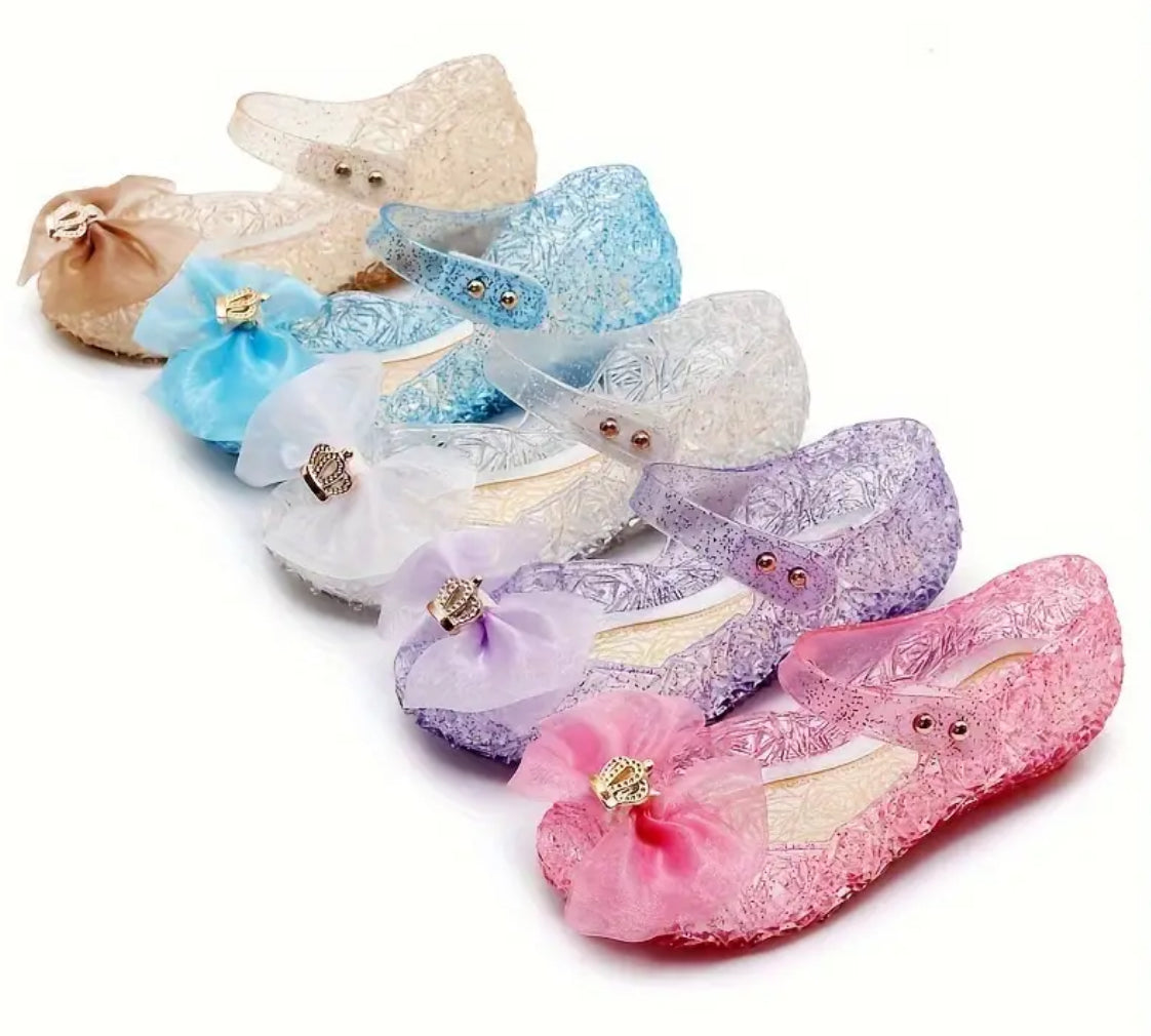 “Jelly Glitter” Color Bowknot Sandals For Girls 🌷