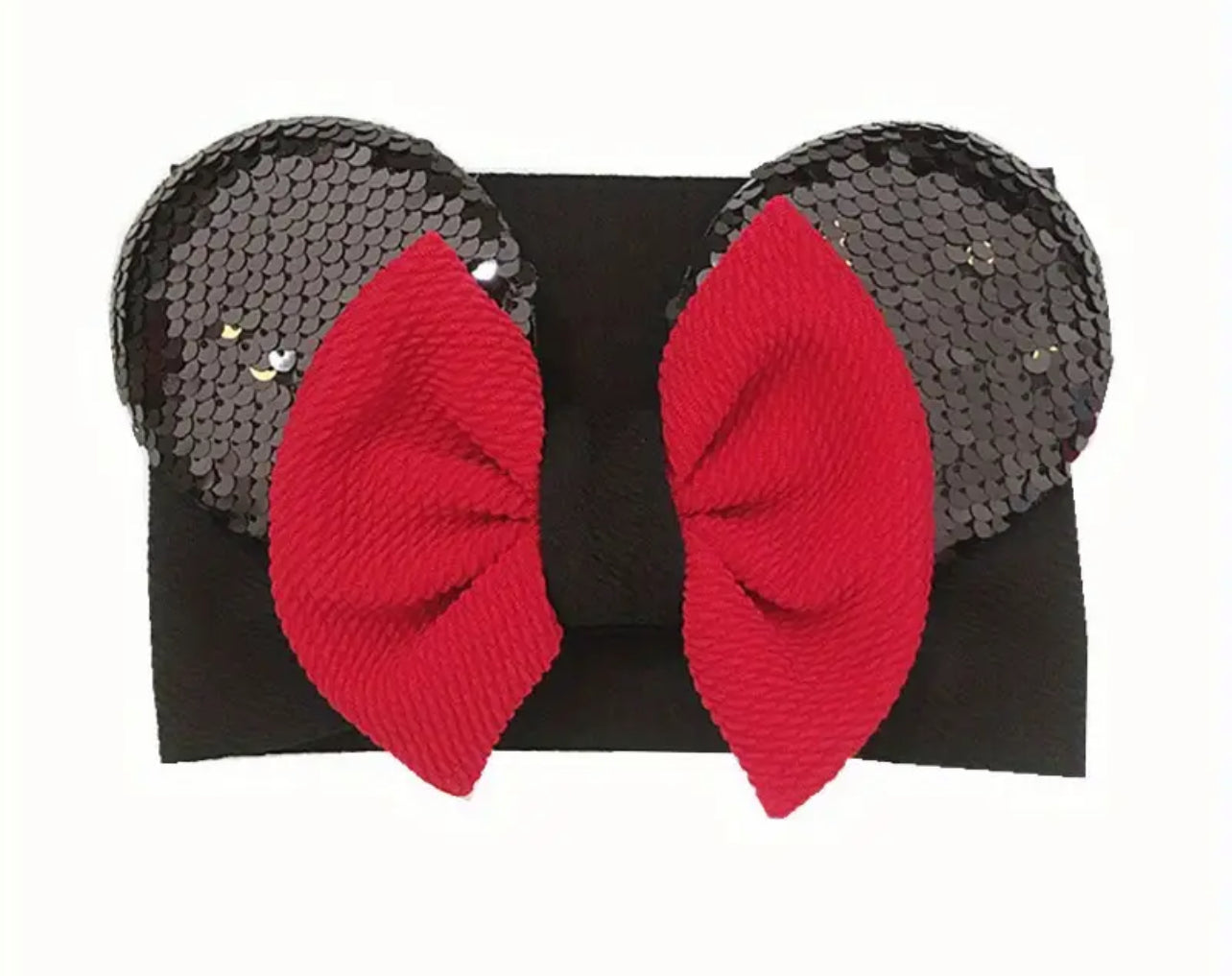 Minnie Mouse Sequin Bow, Hair Band