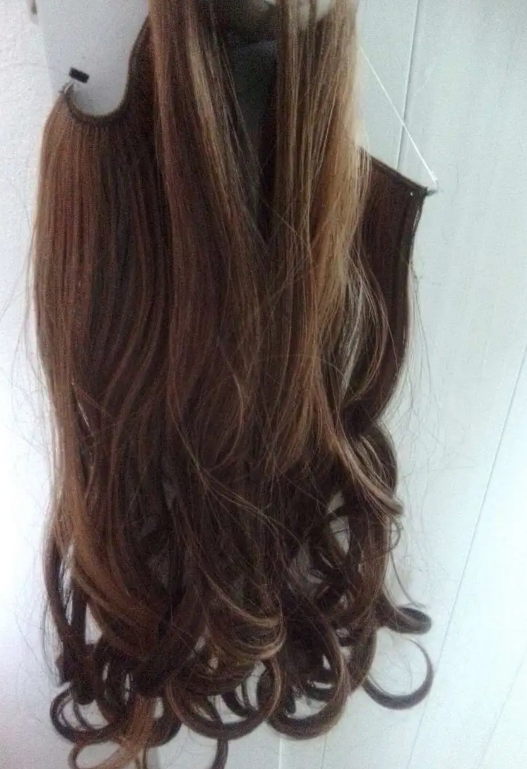 Invisible Hair Extensions, Secret Hidden Wire, Long Wavy Hair Pieces