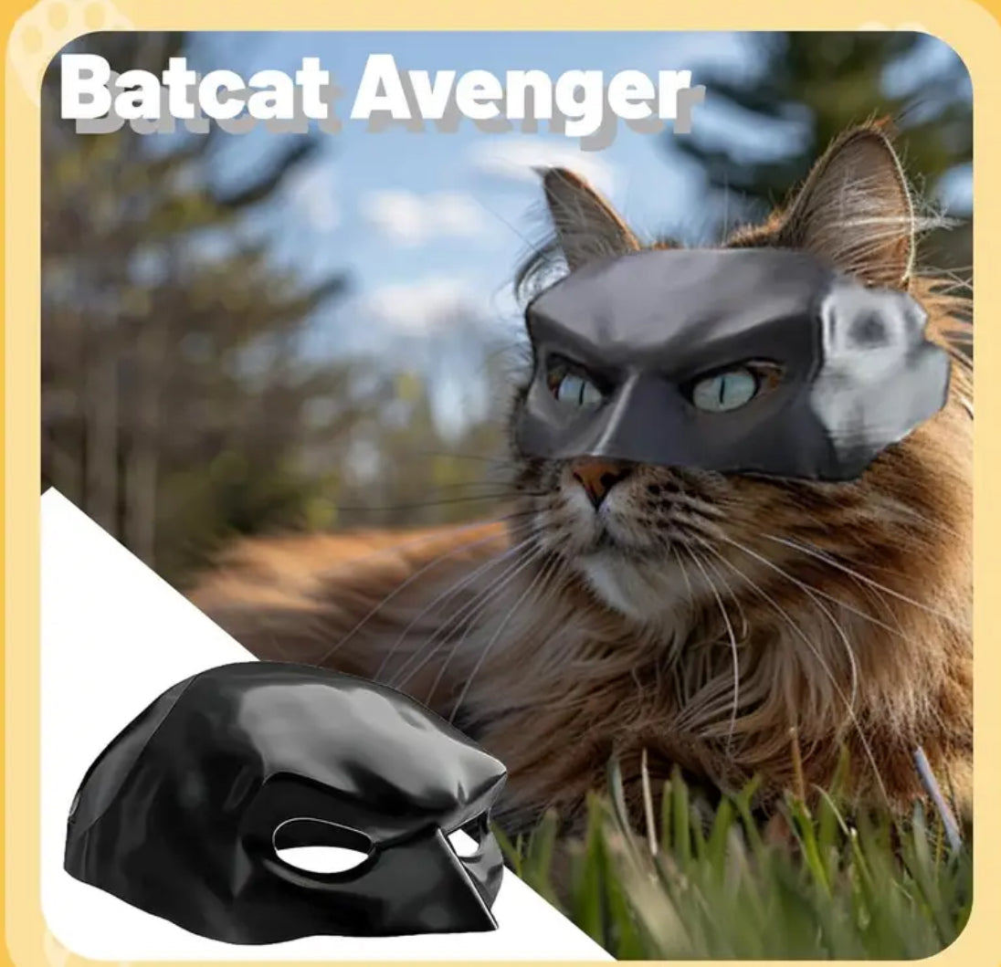 “Bat Cat” Cosplay Mask, Pet Costume Accessory, Suitable for Dogs, Cats & More