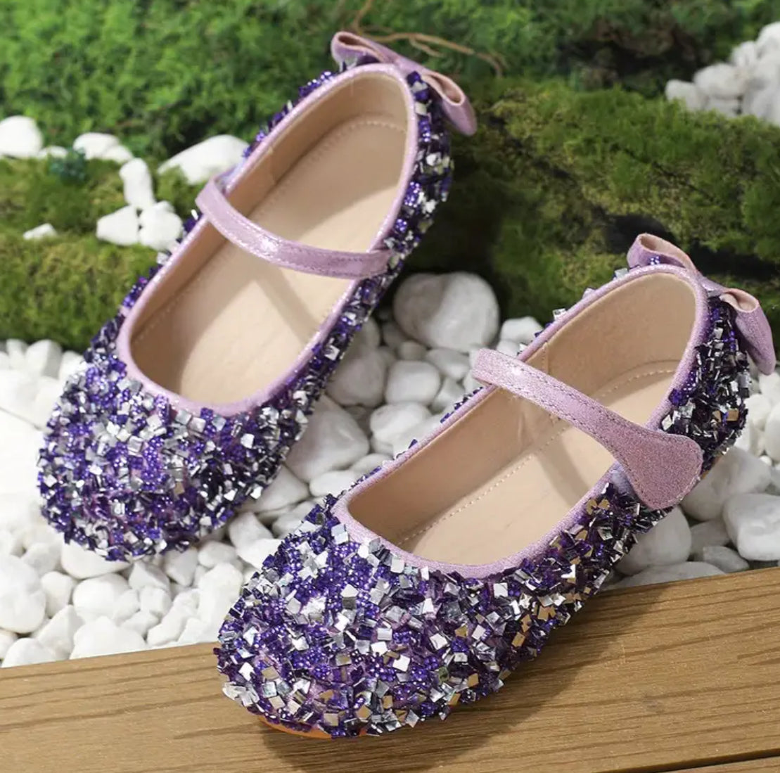 Mary Jane’s With Sequins & Bows, Princess Dress Shoes