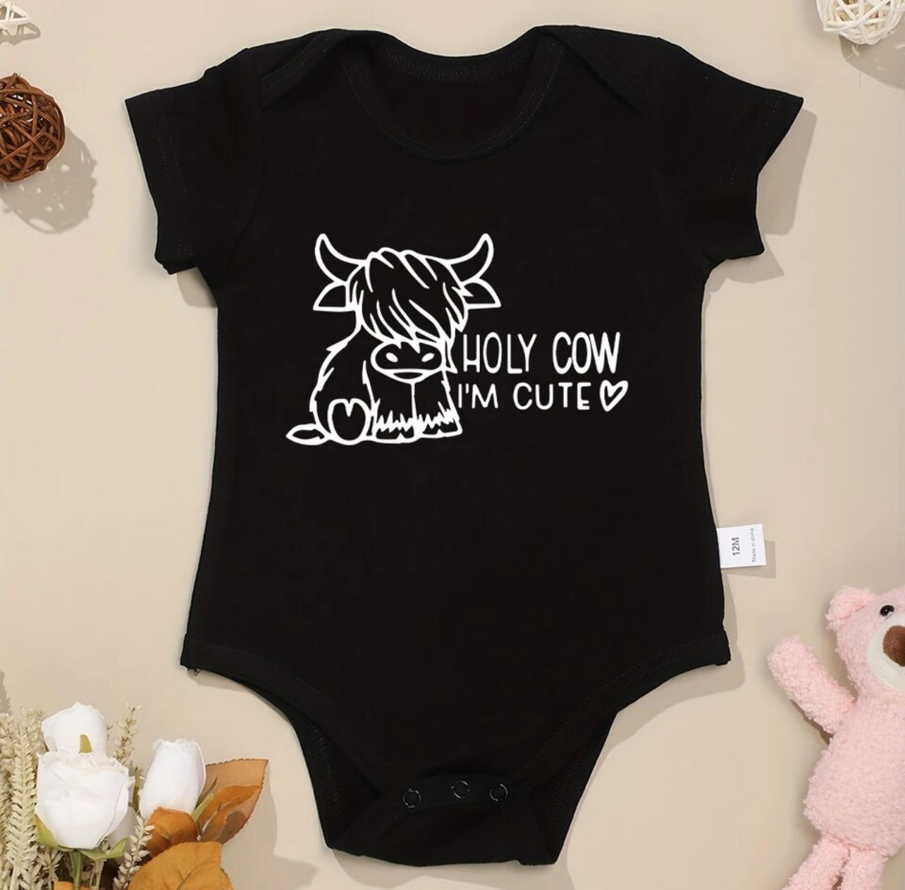 Scottish Highland Onesie “Holy Cow I’m Cute”