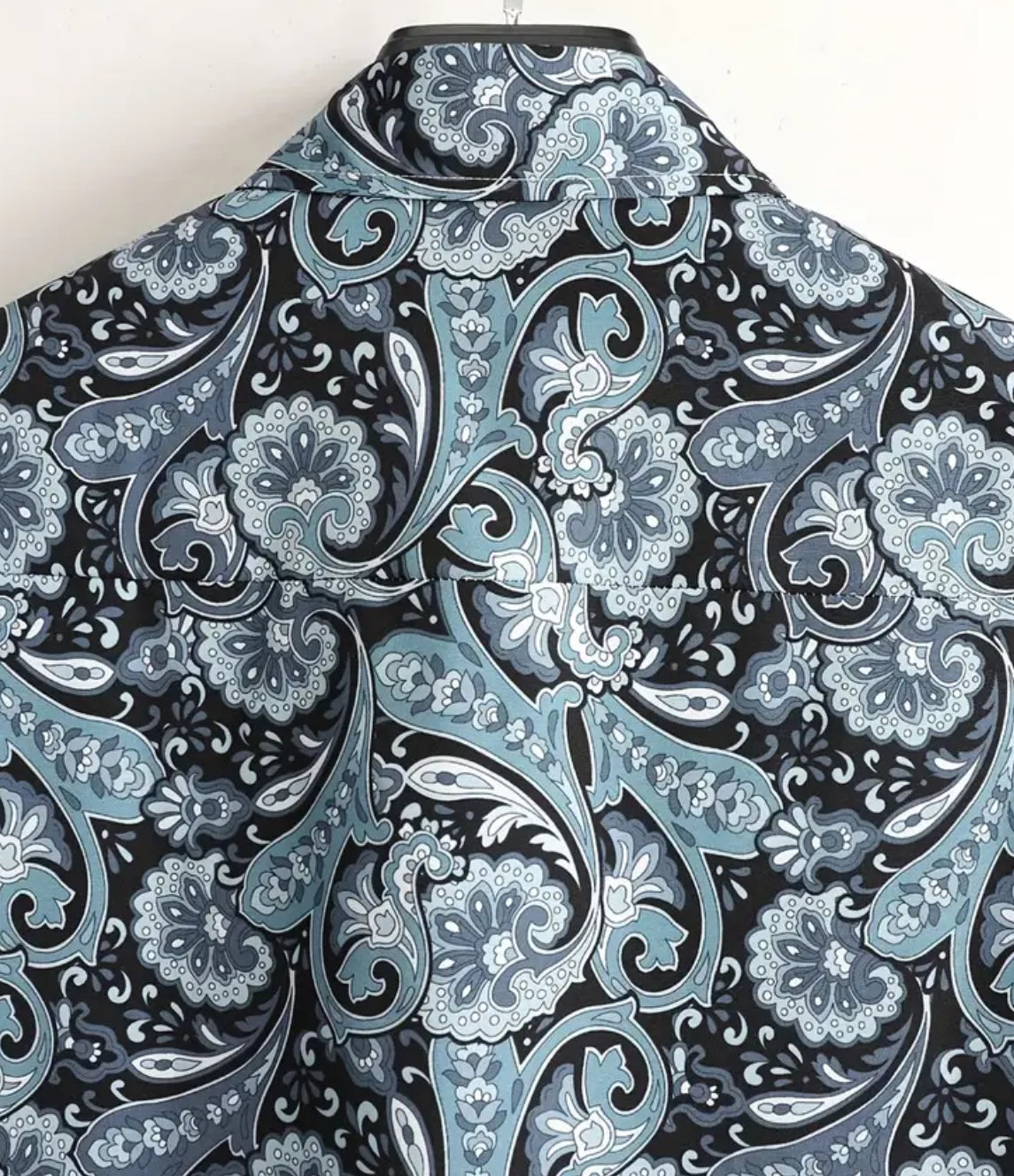 High Quality Cotton, Men Shirts, Trendy Blue Paisley Pattern