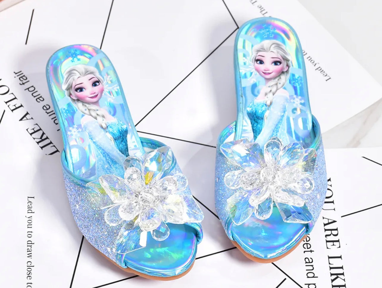 Disney Frozen Princess Elsa , Crystal Slippers