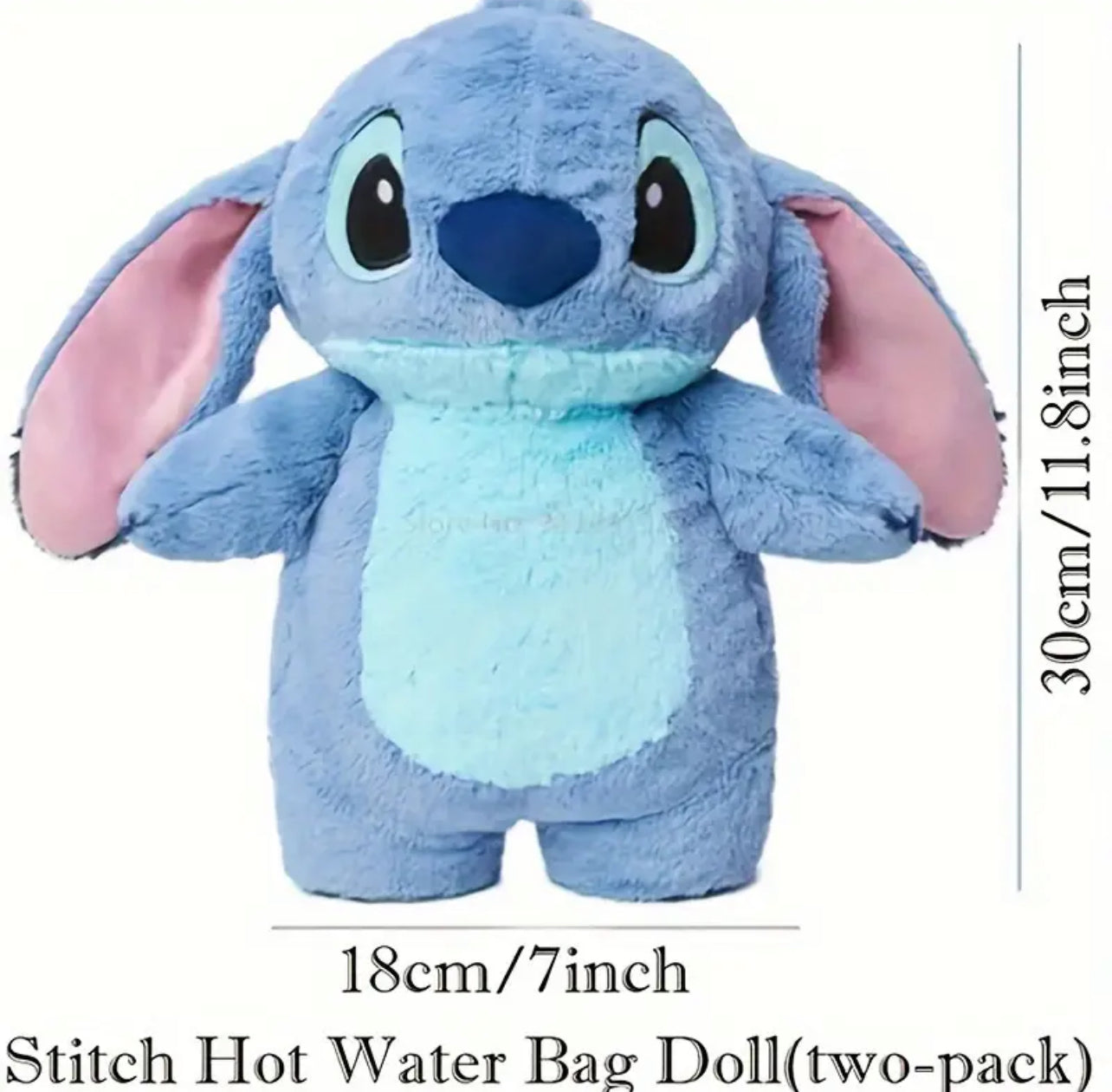 Disney Stitch, shishe me ujë të nxehtë prej pelushi, ngrohës dore