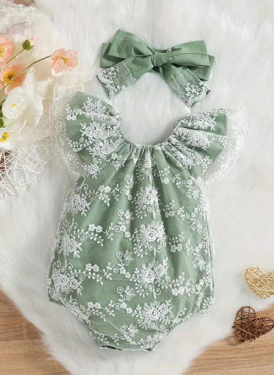 Lace Dreams, Adorable 2Pcs Summer & Spring Onsie