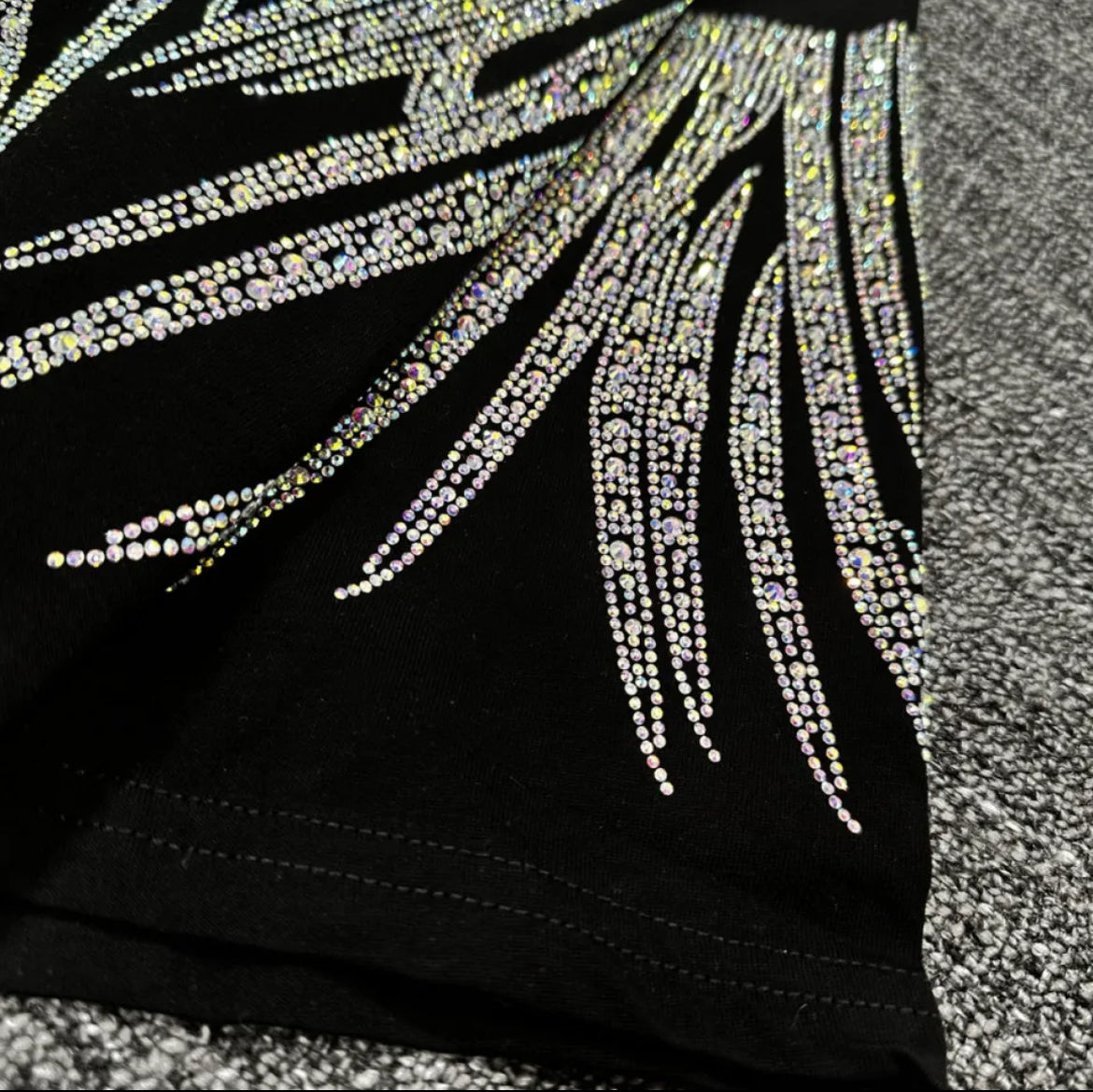 “Bling Rhinestone” Brand Luxury T-shirt Dresses for Women