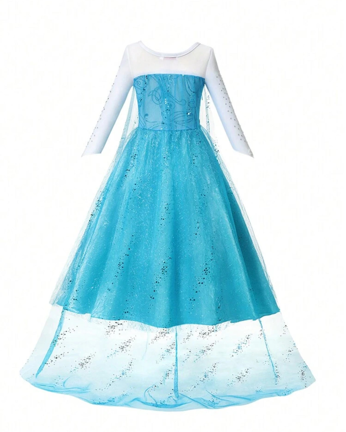 “Frozen” Magical ❄️ Mesh & Beaded Long Sleeve Party Dress