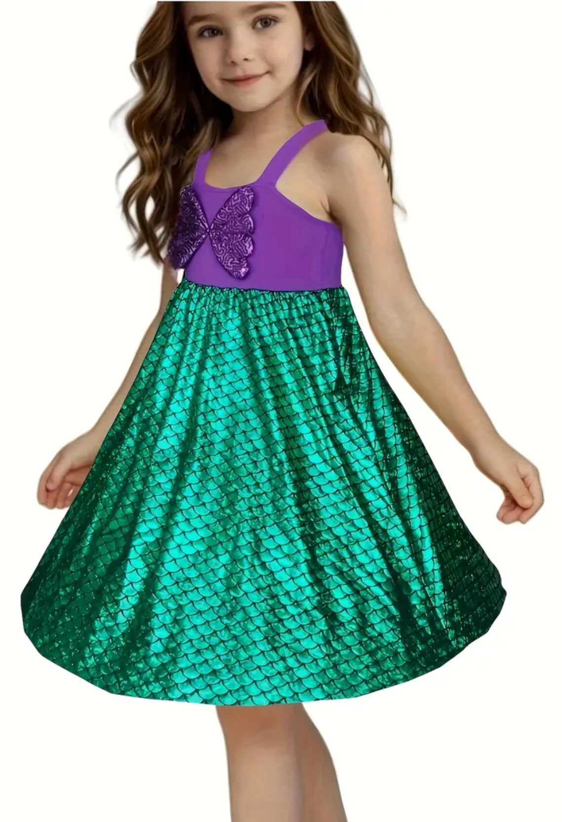 Girls Princess Themed Dress Up, Sleeveless Sequins Dress