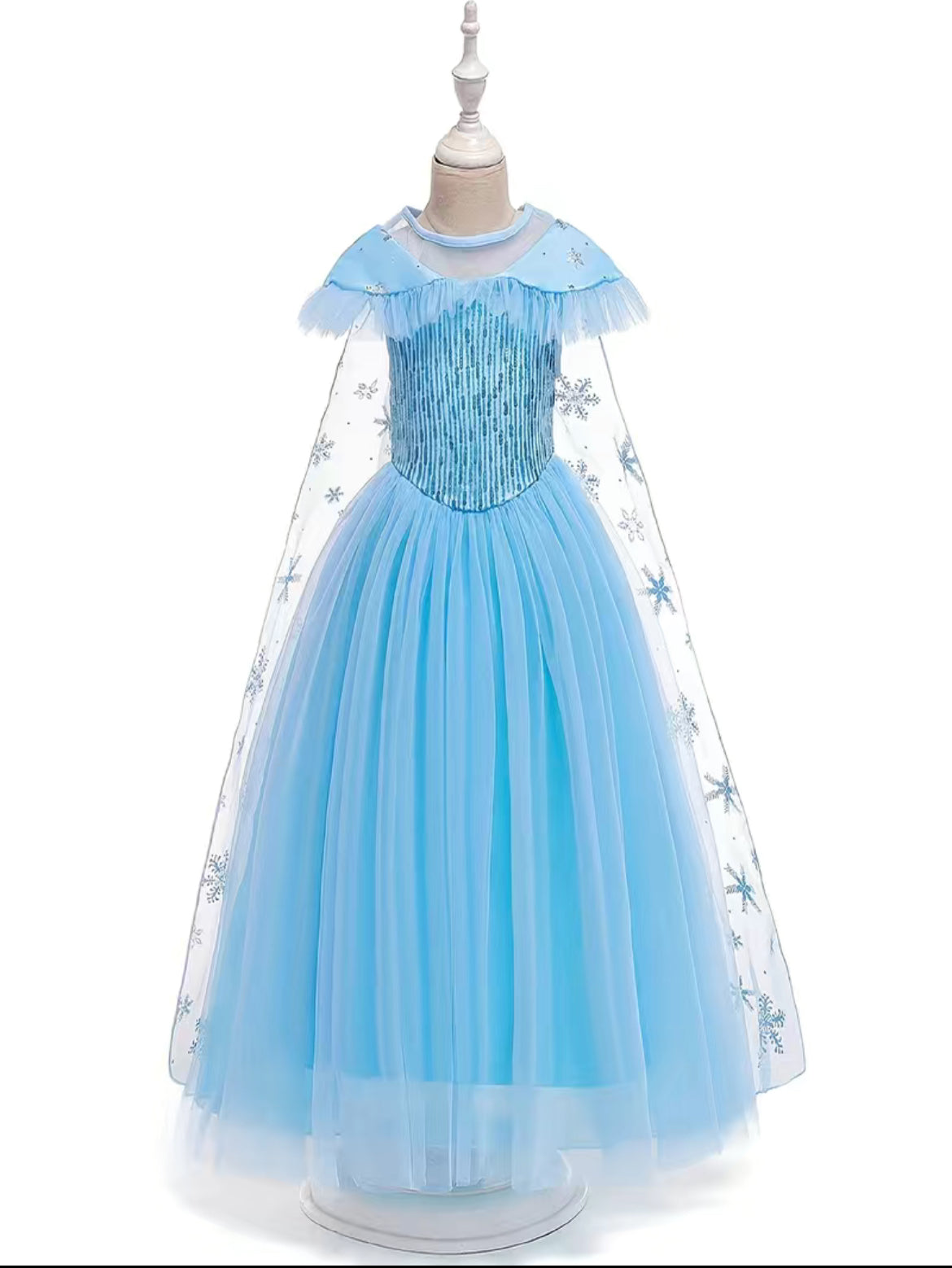 Sequin Snowflakes Princess Costume Dress