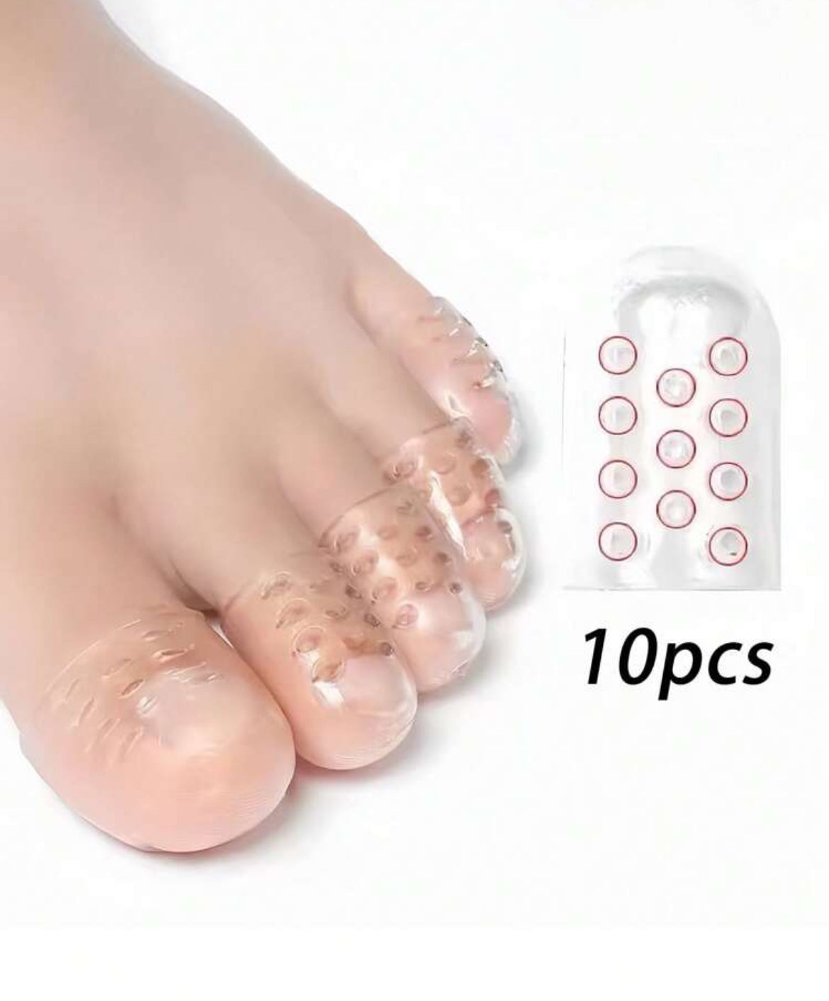 10pcs Toe Anti Abrasion And Pain Protection Silicone Toe, Waterproof