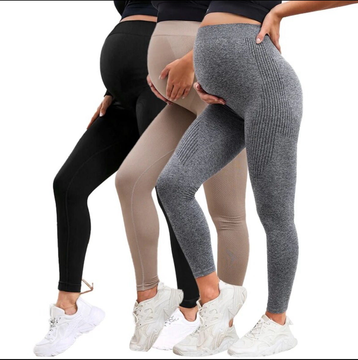 Elastic High Waist Maternity Leggings, Support Postpartum Body Shaper