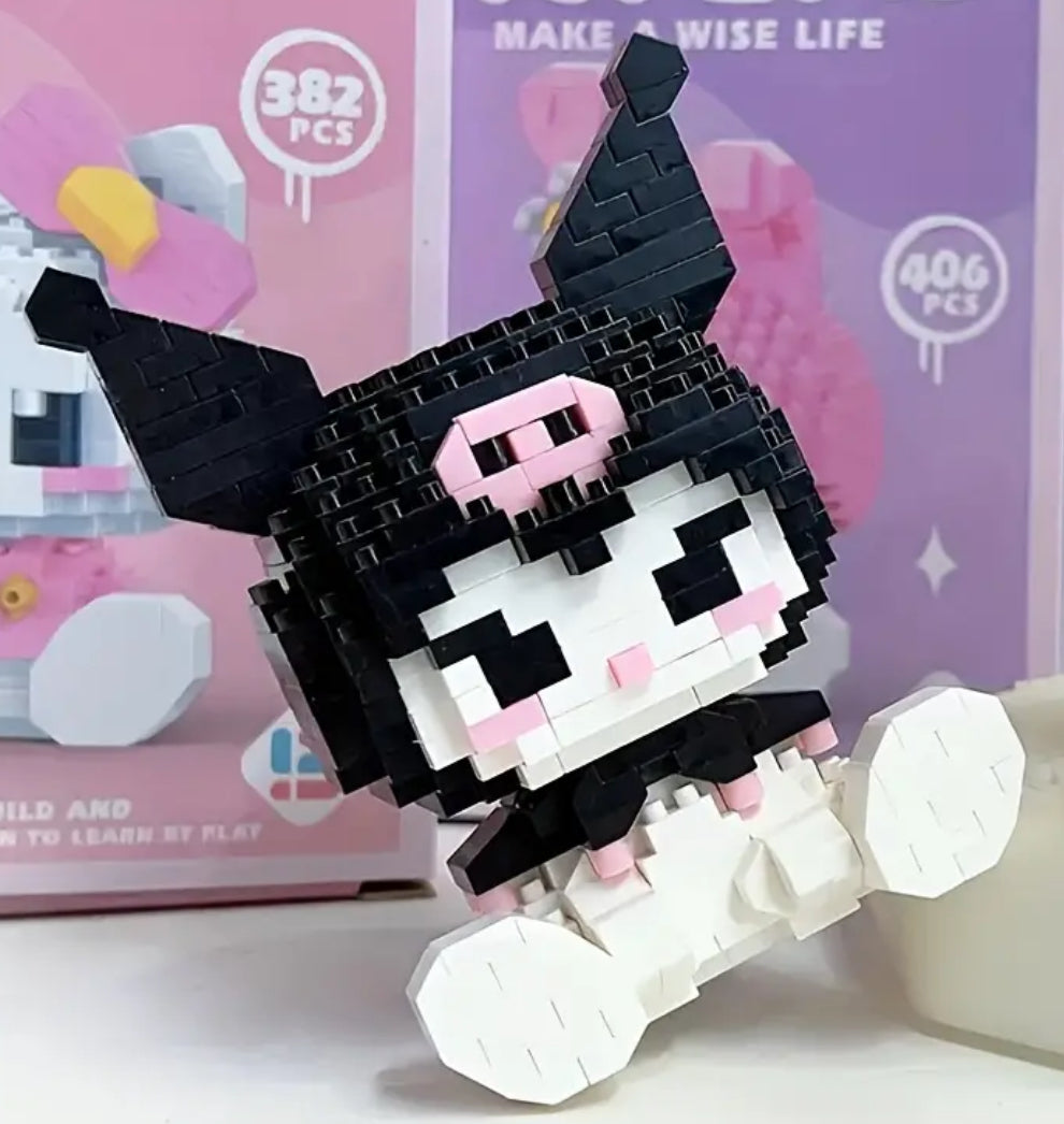 Authorized Sanrio Cute Building Blocks Kawaii Melody, Hello Kitty, Kuromi