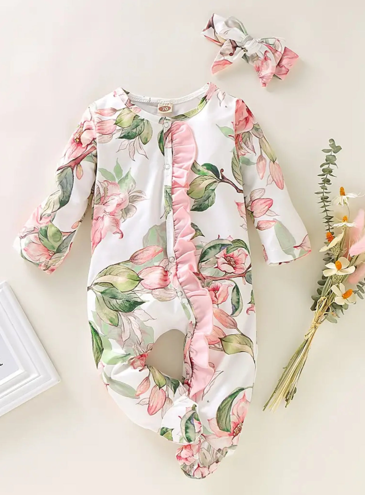 Girls, Infant Romper & Jumpsuit - Long Sleeve Onesie