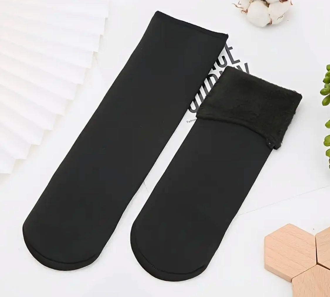 Winter Thermal Socks - Thickened Fleece Lined Mid-Calf Boot Socks, 6 Pairs