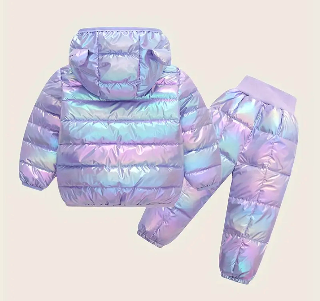 2-Piece ‘Sunshine Shimmers’ Toddler Winter Set, Hooded Jacket and Pants