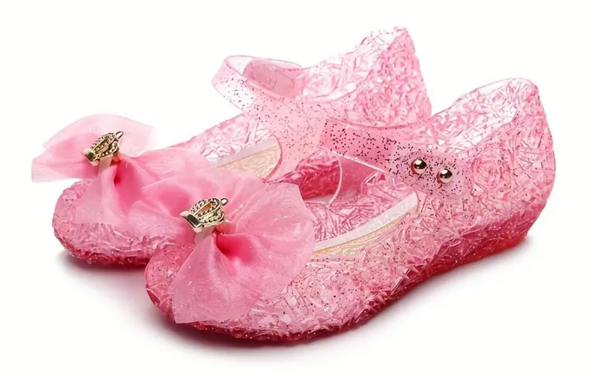 “Jelly Glitter” Color Bowknot Sandals For Girls 🌷