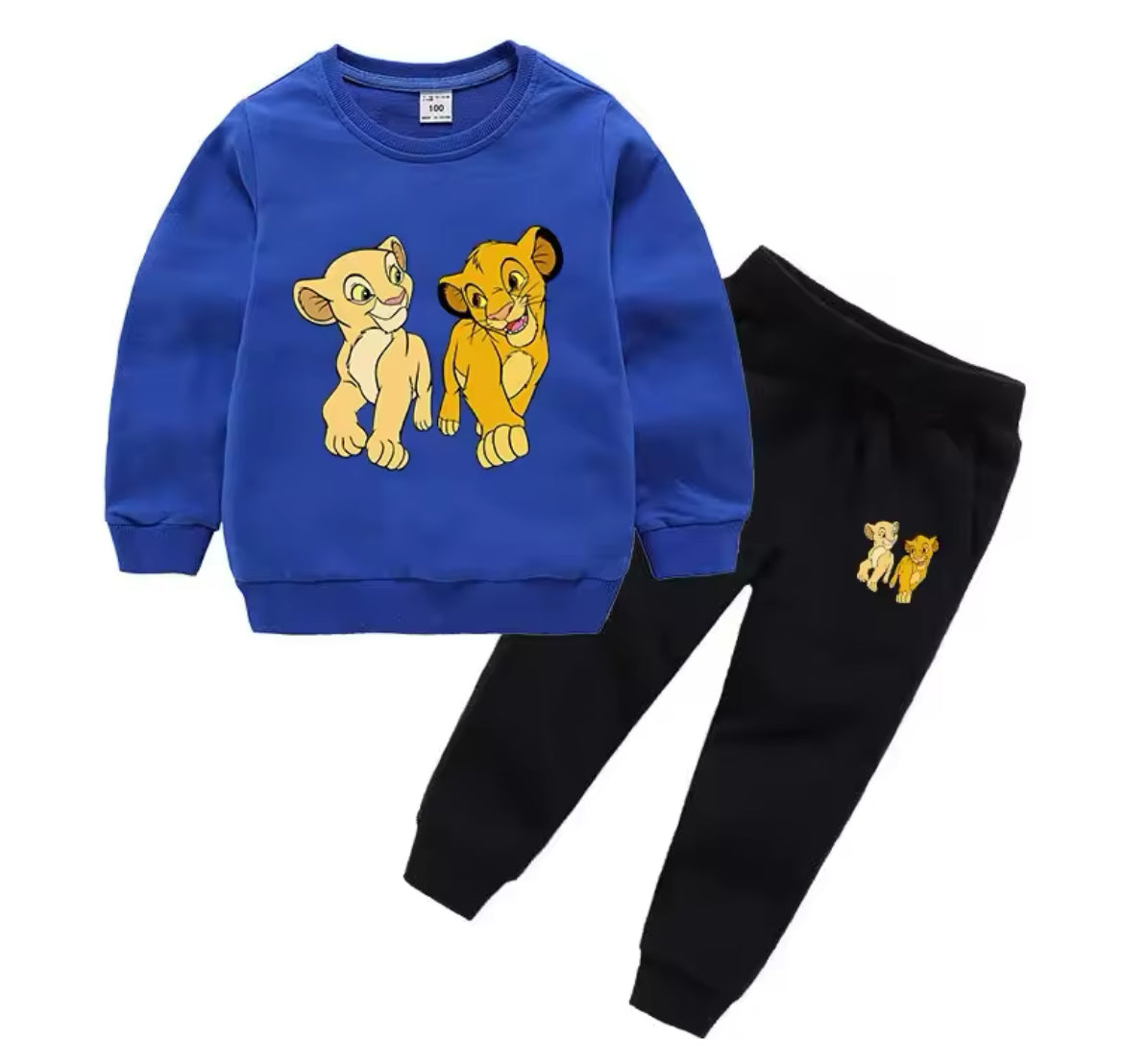 “The Lion King” Pullover Top Sweatshirt & Sweatpants, Two Piece