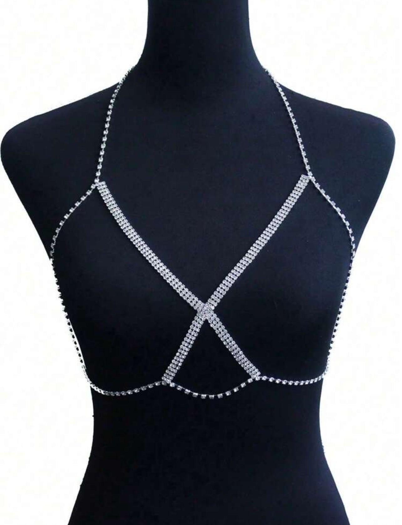 Sexy Rhinestone’s Bra Chain Accessory, Women’s