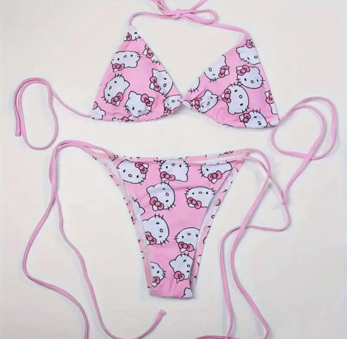 Hello Kitty Triangle Bikini, 2 Piece, Spaghetti Strap ♥️