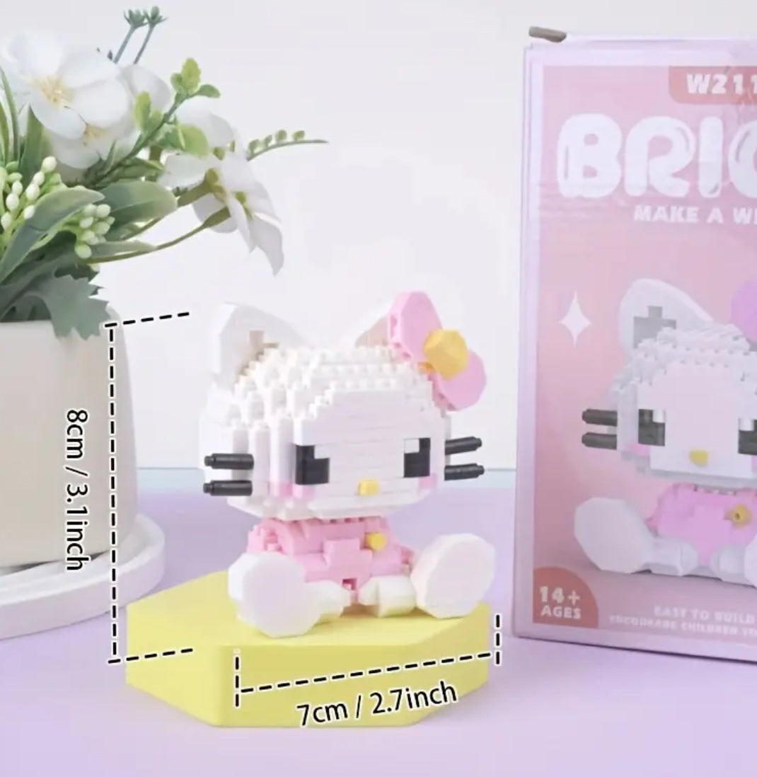 Authorized Sanrio Cute Building Blocks Kawaii Melody, Hello Kitty, Kuromi