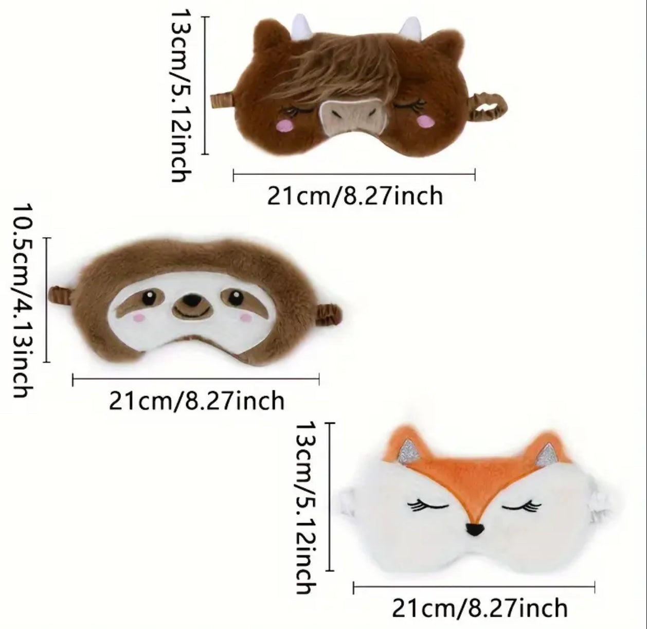 “Plushies Eye Mask” Children’s Blackout Sleeping Eye Masks