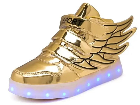 Ultra Wings, zapatos luminosos con carga LED para niños