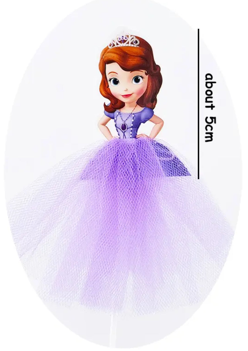 Disney Princess Cupcake Tull Dress Toppers, Modish Kids 🎈 Party Decor