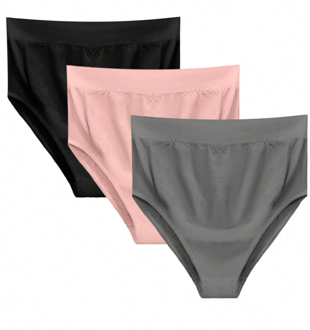 Maternity High Waist Solid Color Stretchy Comfortable Panties (Set Of 3)