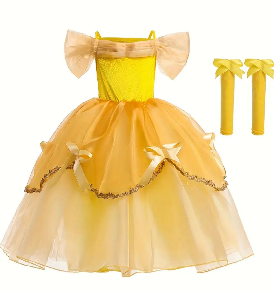 Girls Fairy Tale Princess Dress, Beauty & The Beast, Belle 👑