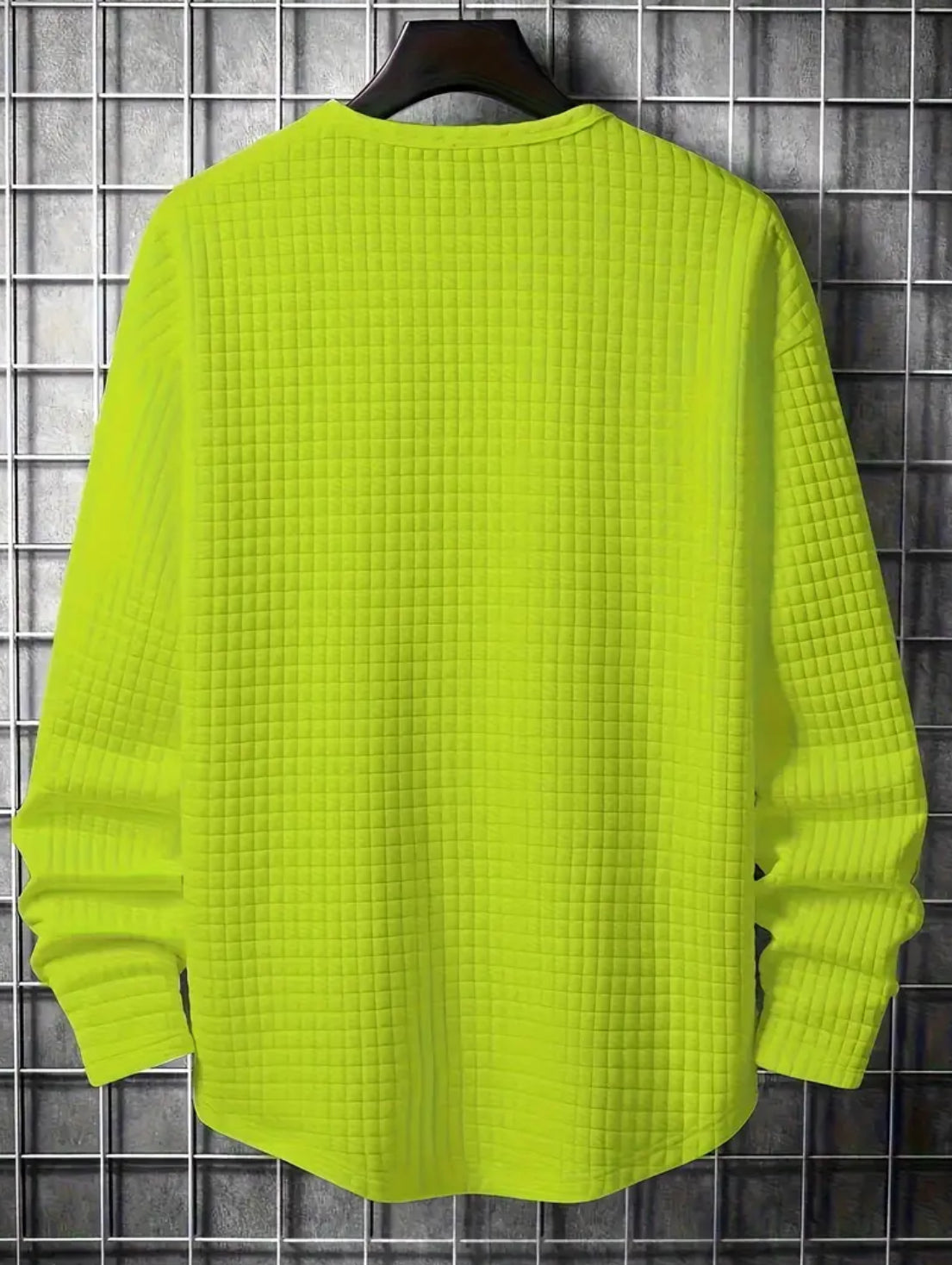 Men's “Neon U” Casual Crew Neck Long Sleeve Shirt, Pullover Top