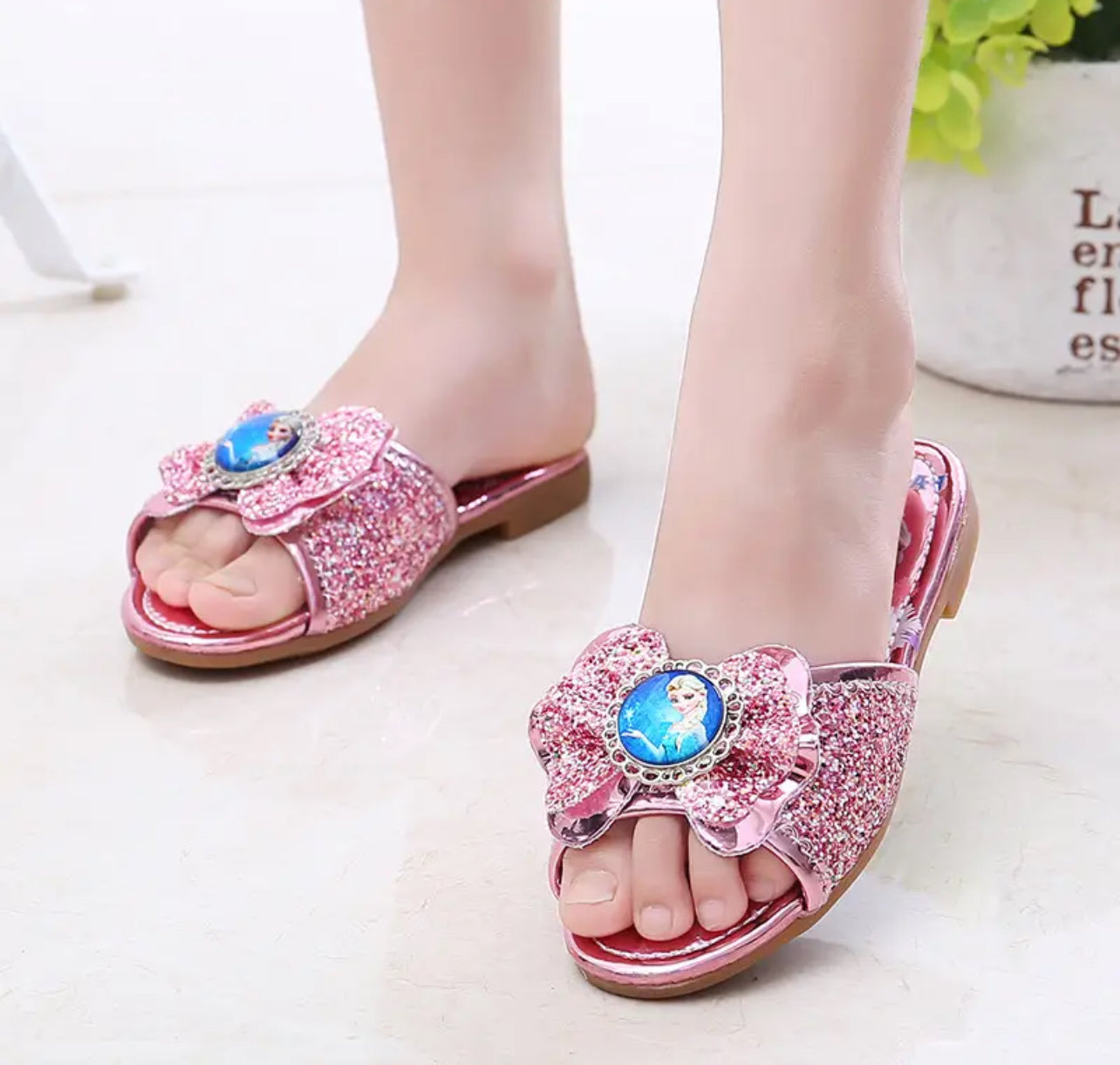 “Frozen” Anna &amp; Elsa Princess Flats, Girls