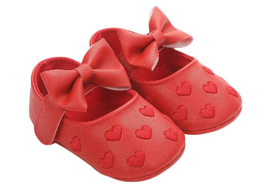 Te amo, nuevos zapatos planos de moda para bebés recién nacidos, zapatos rosas para bebés con suela de tela antideslizante, colección Glam ✨ Baby