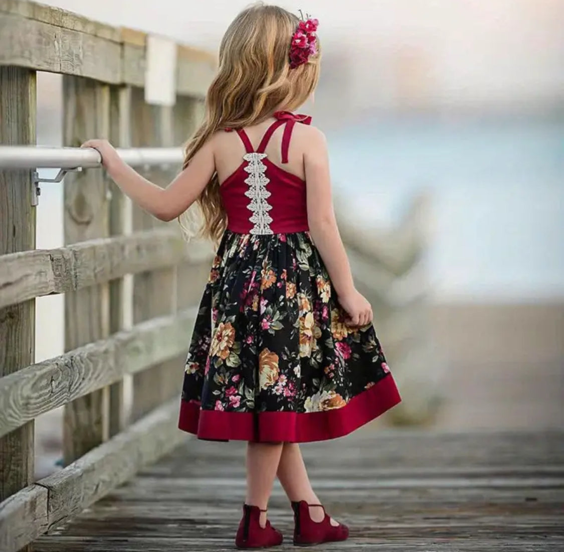 ‘Vintage Floral Lace’ Sundress for Little Girls 🥀