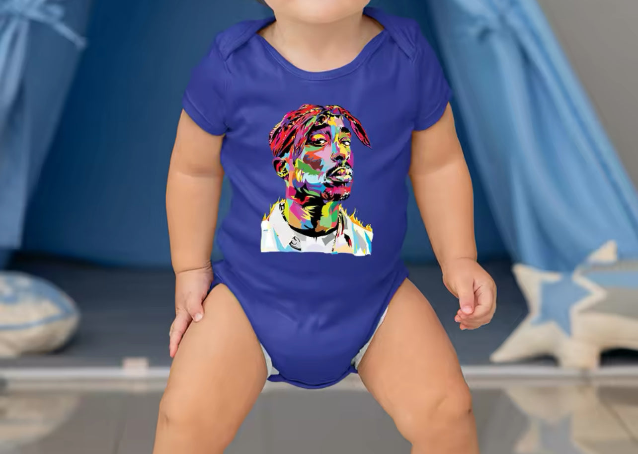 “Tupac” Pop Art Onesie, Boy+ Girl