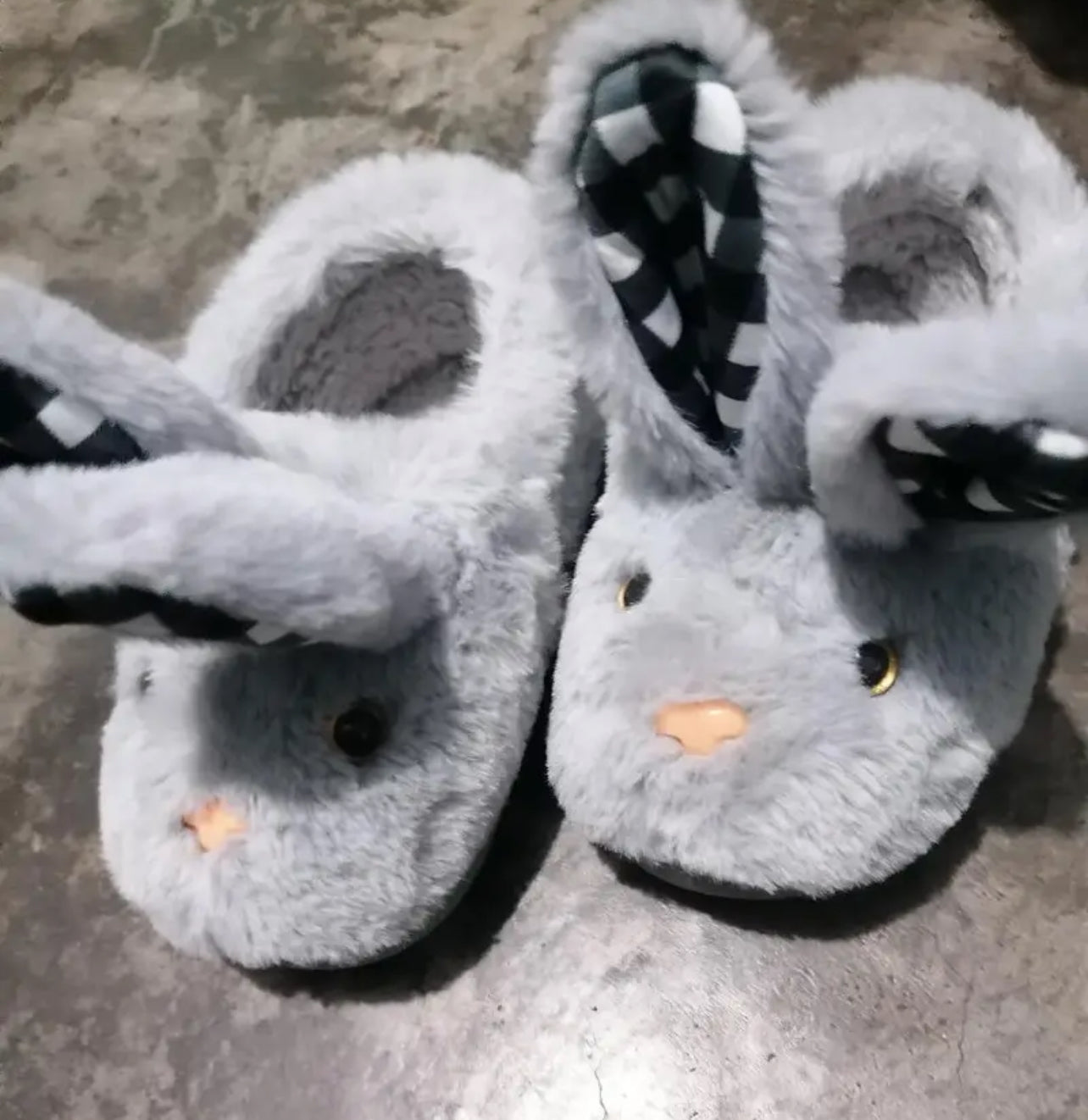 “Silly Rabbit”  Furry Slip-On House Slippers - Soft, Non-Slip, Comfortable & Warm, Youth