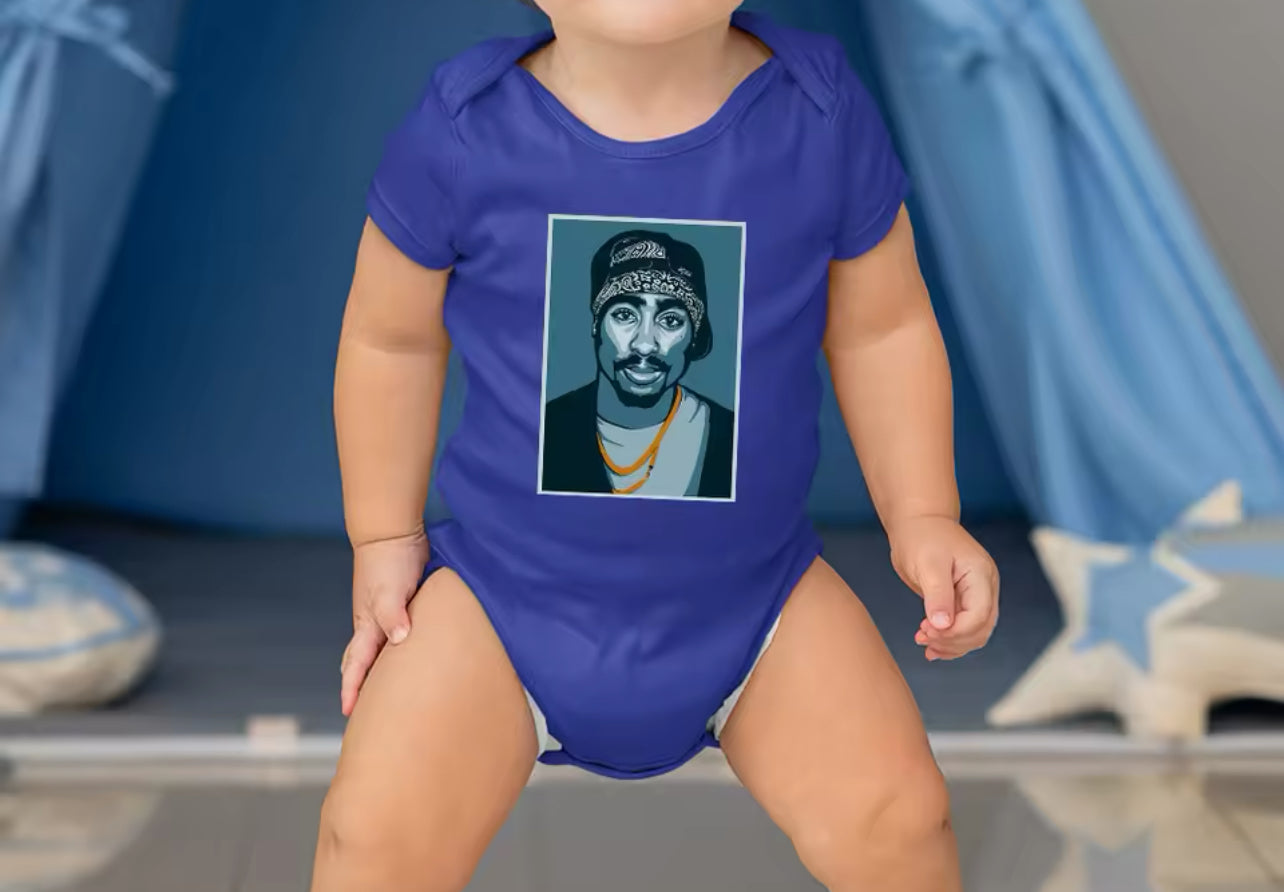 “Tupac” Pop Art Onesie, Boy+ Girl