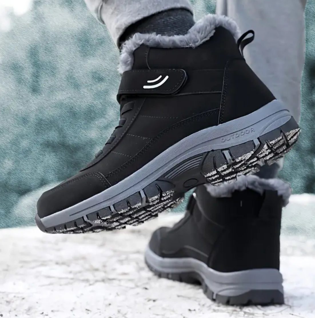 “Arctic” Women's High-Top Winter Snow Boots - Warm Faux Leather, Non-Slip Rubber Sole, Plush Lined