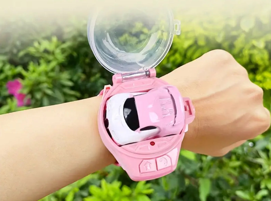 Mini Remote Control Car Watch Toy 2.4 GHz, Wrist Racing Watch, USB Charging Remote Control Interactive Toy Car