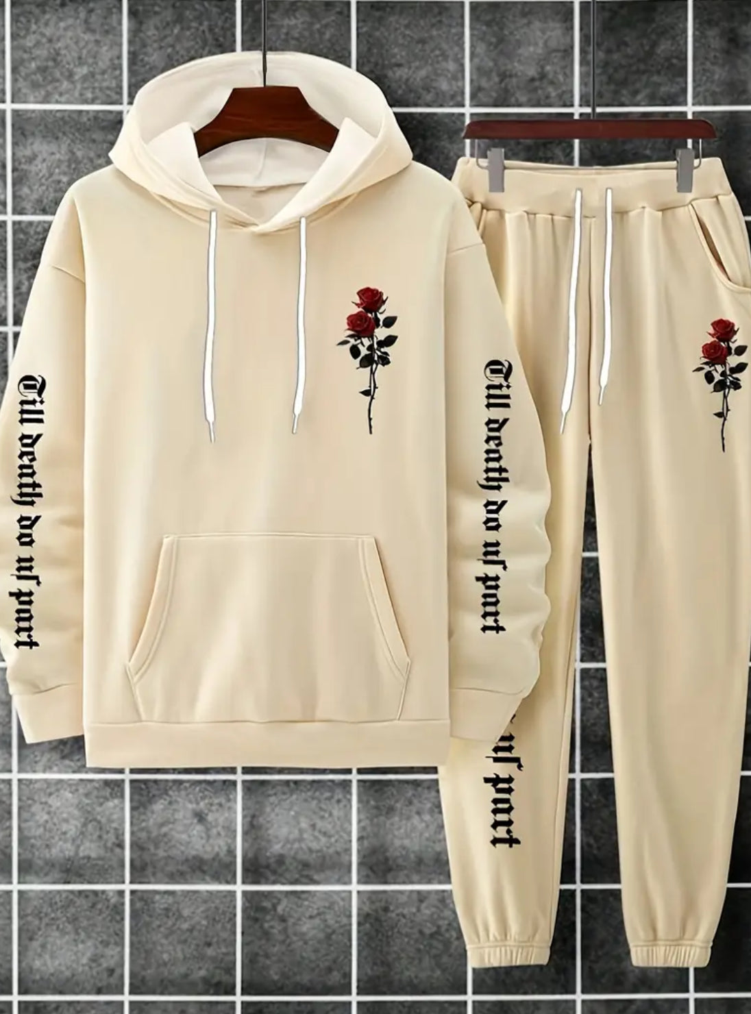 Men's “Las Rosas” Casual Fashion Hoodie & Sweatpants Set