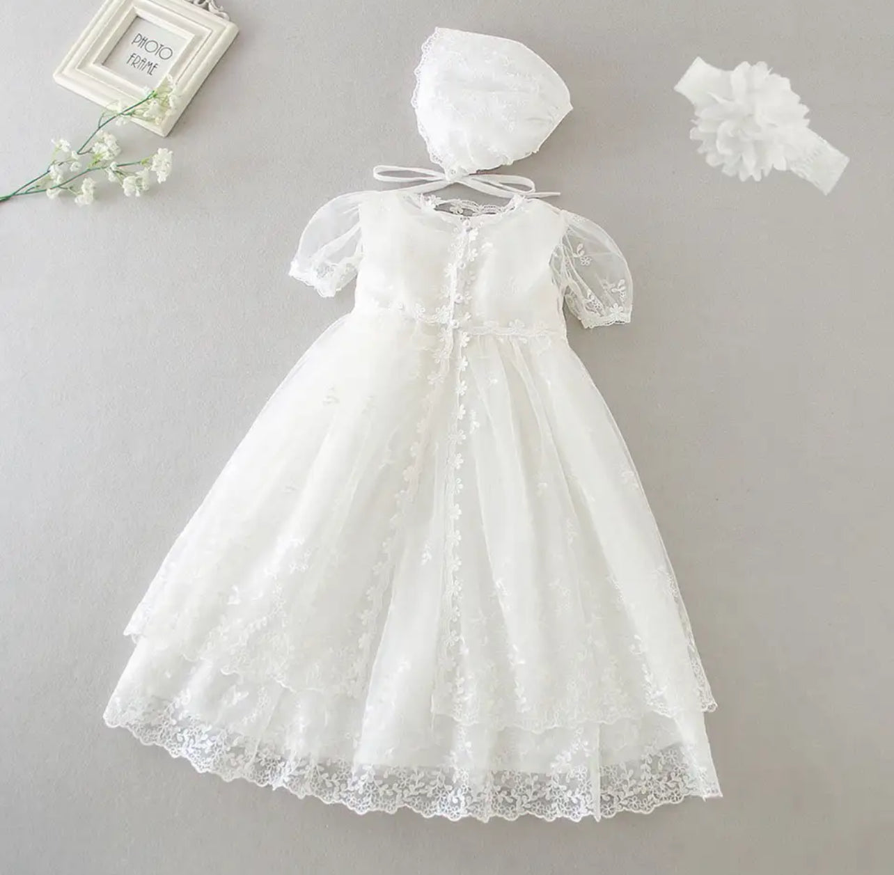 Baby Glam Gown for Baptism, Flower Girls and Baby Dedications