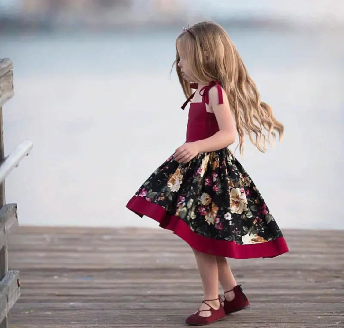 ‘Vintage Floral Lace’ Sundress for Little Girls 🥀