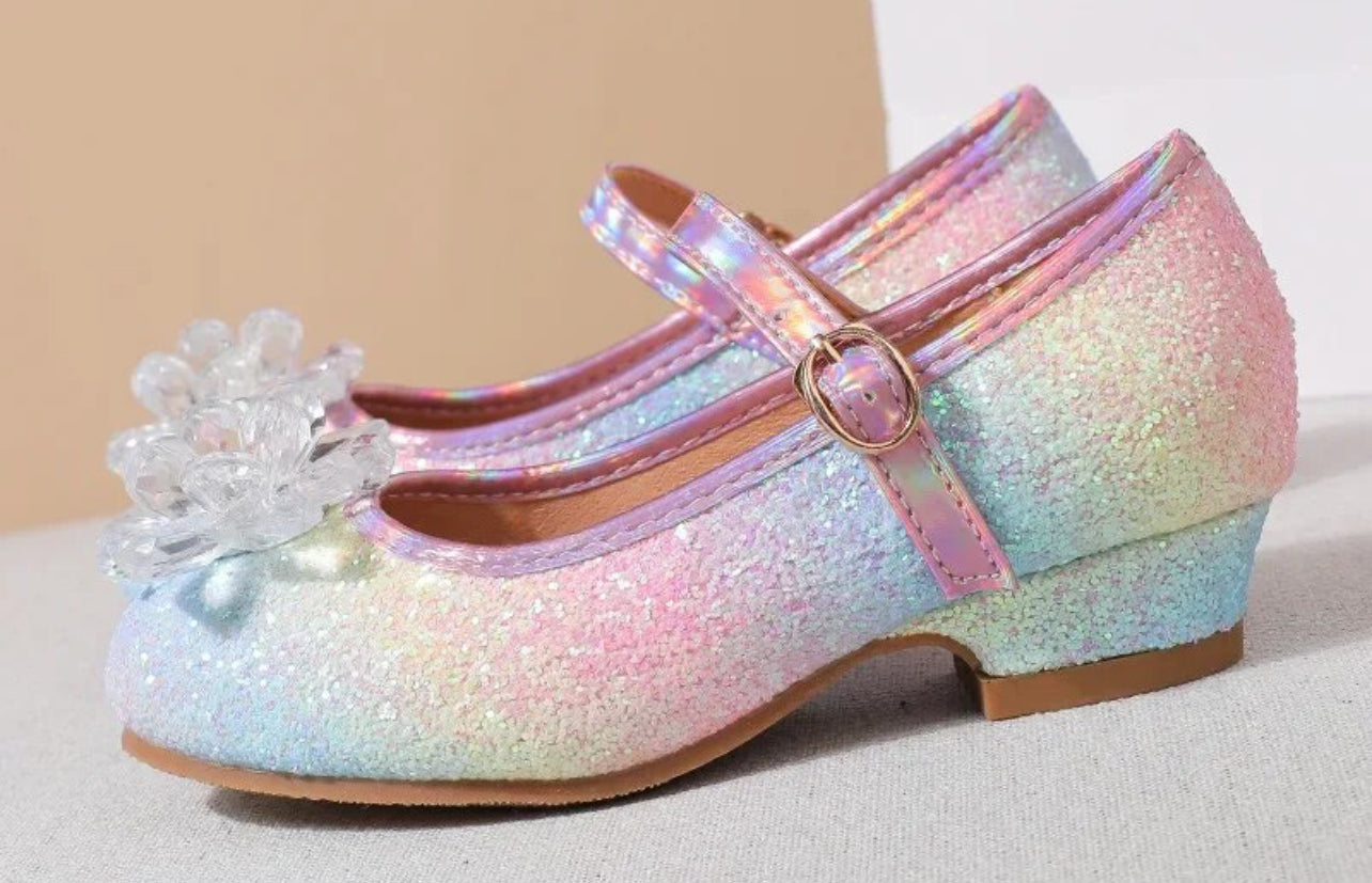 Princess Ice Rainbow Rhinestones, Low Heel